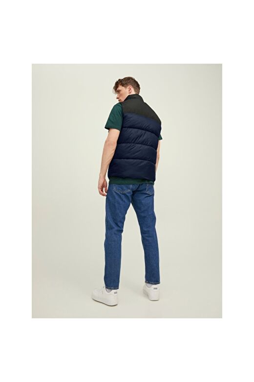 Jack & Jones Dik Yaka Lacivert Erkek Yelek - 12212221 3