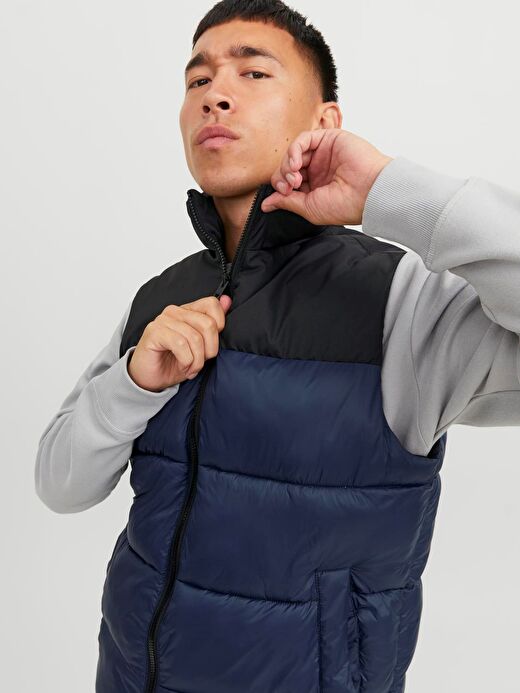 Jack & Jones Erkek Dik Yakalı Fermuarlı Şişme Mont - 12235861 2