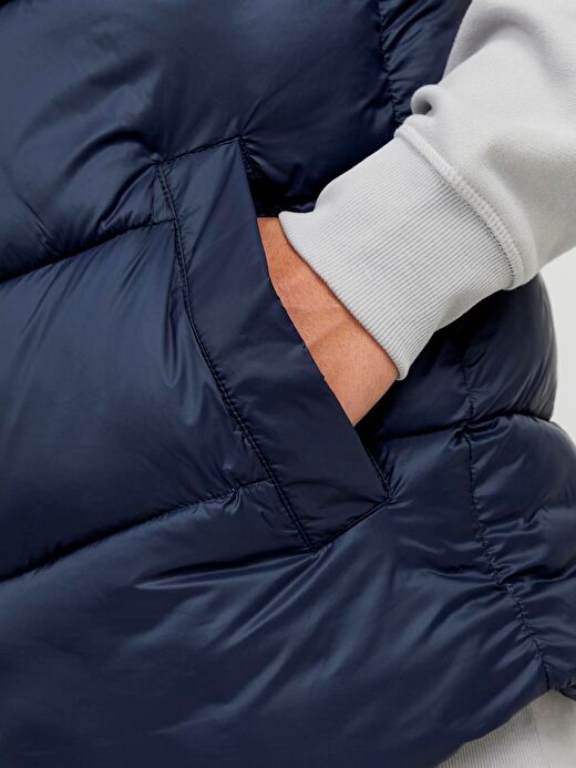 Jack & Jones Erkek Dik Yakalı Fermuarlı Şişme Mont - 12235861 4