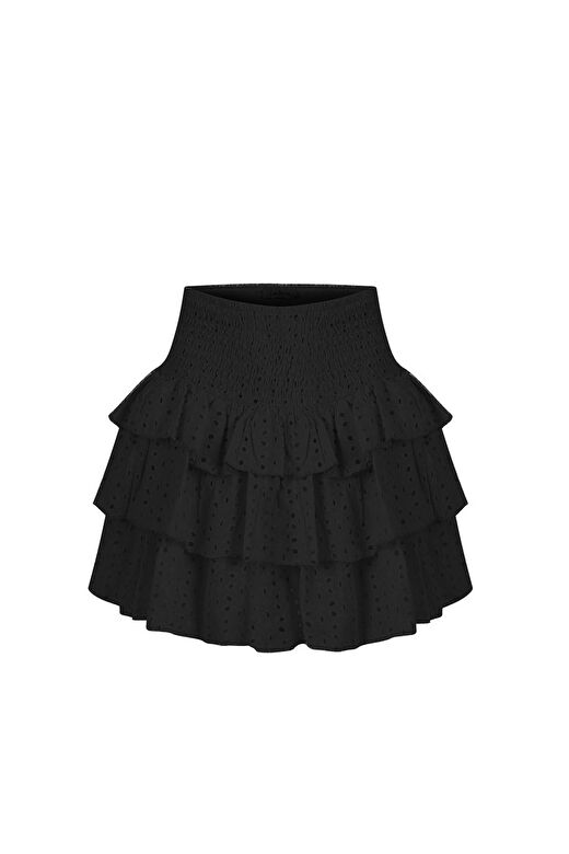 Santa Margarita Brode %100 Pamuk Fırfırlı Şort Etek 1