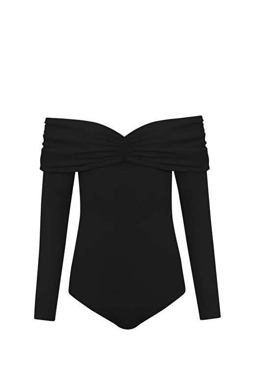 Tolero Uzun Kollu Çıtçıtlı Bodysuit 1