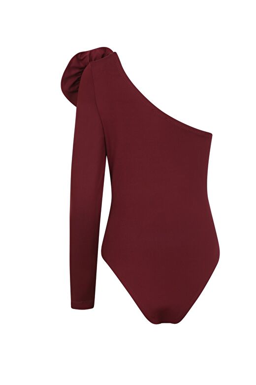 Elba Gül Detaylı Bordo Bodysuit 2
