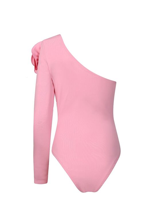 Elba Gül Detaylı Pembe Bodysuit 2
