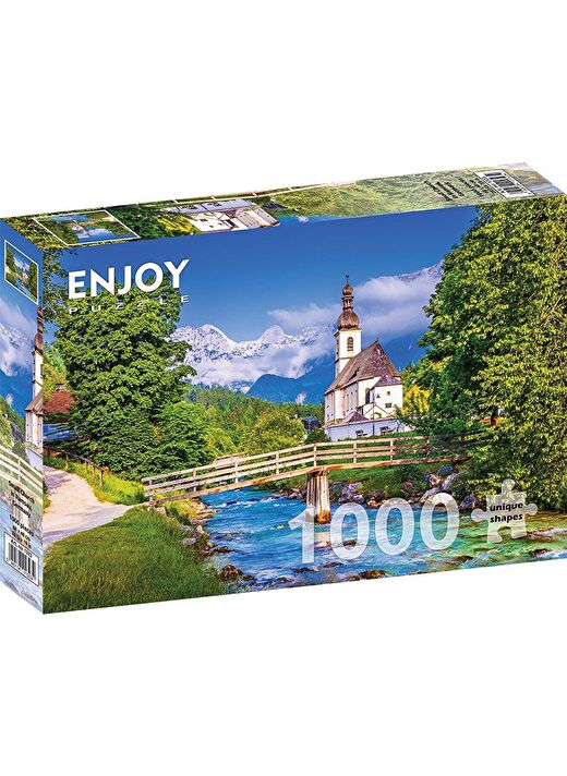 Enjoy 1000 Parça Ramsau'daki Küçük Kilise Puzzle (Almanya) 1