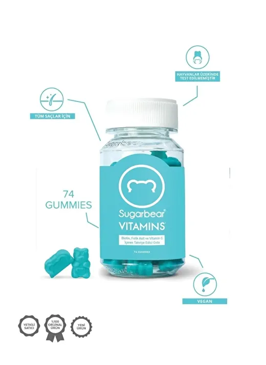 SugarBear Saç Vitamini 74 Adet Kapsül İkili Fırsat Paketi 2