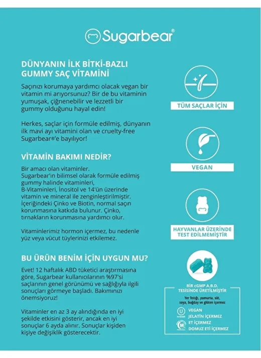 SugarBear Saç Vitamini 74 Adet Kapsül İkili Fırsat Paketi 4