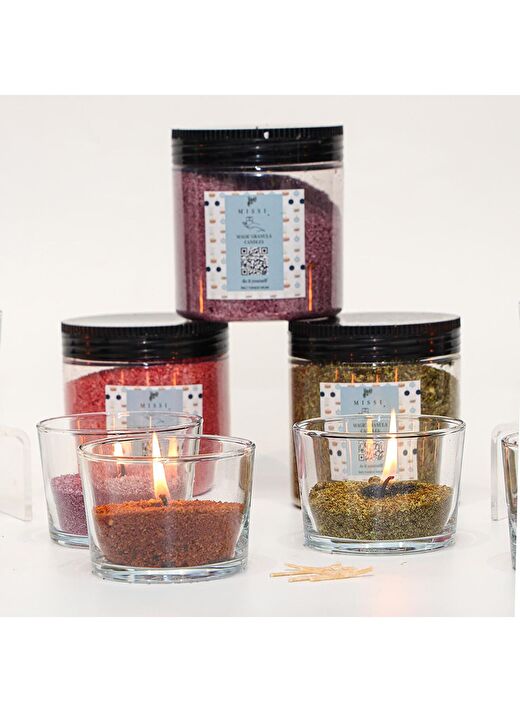 Dark Amber Kokulu Taba Yaratıcı İnci Tozu Mum (30 adet fitil ile birlikte)-250 gr 3
