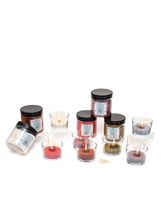 Dark Amber Kokulu Taba Yaratıcı İnci Tozu Mum (30 adet fitil ile birlikte)-250 gr 4