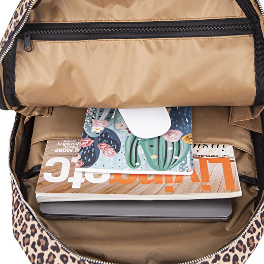 Earthy Leopard 13-14 inch Sırt Laptop / Macbook Çantası 3
