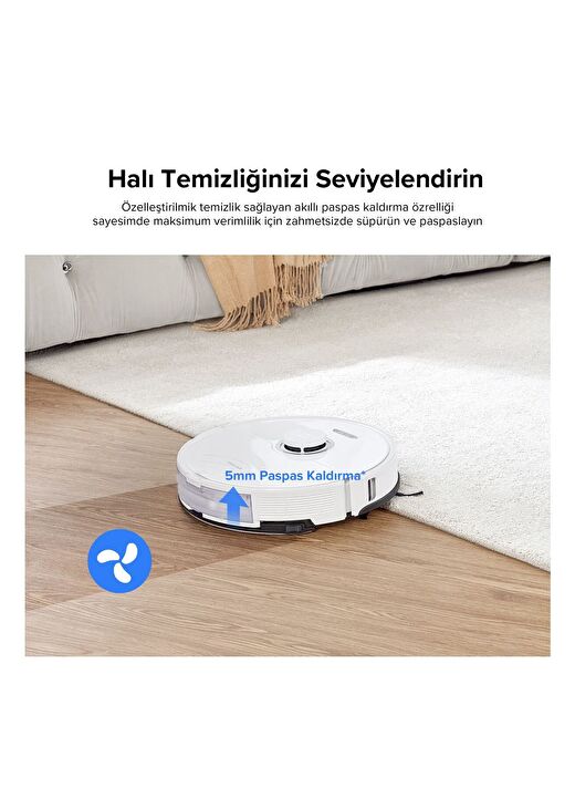 Roborock S8 Sonic Mopping Akıllı Robot Süpürge - Beyaz 2