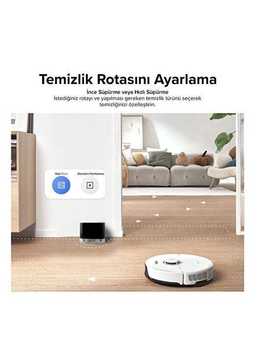Roborock S8 Sonic Mopping Akıllı Robot Süpürge - Beyaz 3