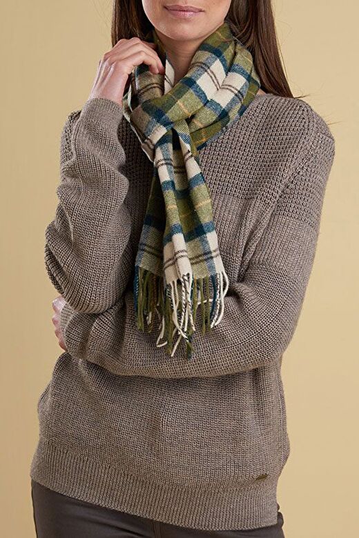 Barbour Unisex Tartan Yün Atkı (%100 Lambswool) TN51 Ancient Tartan 1