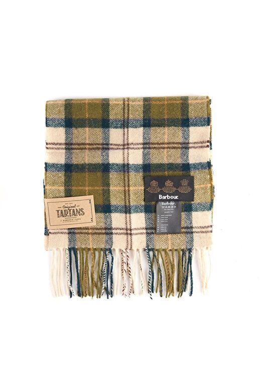Barbour Unisex Tartan Yün Atkı (%100 Lambswool) TN51 Ancient Tartan 2