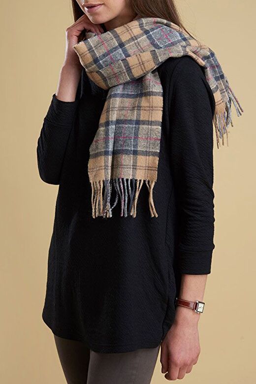 Barbour Unisex Tartan Yün Atkı (%100 Lambswool) TN31 Dress Tartan 1