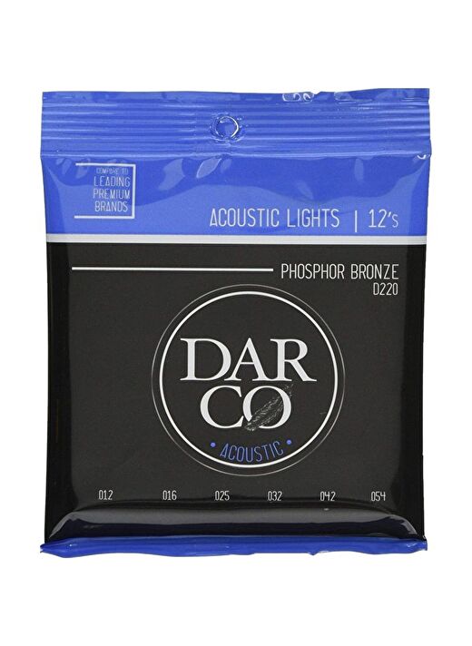 Martin Co Darco D220 Phosphor Bronze Akustik Akustik Gitar Teli, Light 12-54 1