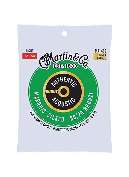 Martin Co MA140S Marquis 80/20 Bronze Akustik Gitar Teli Lt 12-54 1