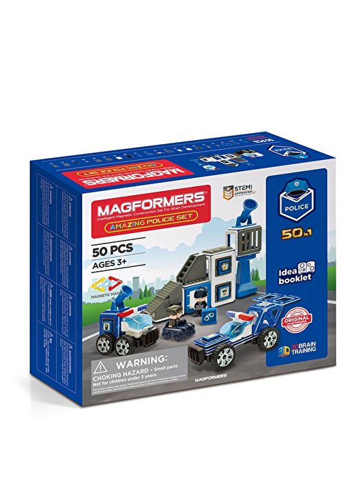 Magformers Mıknatıslı Police Set - 50 Parça 2