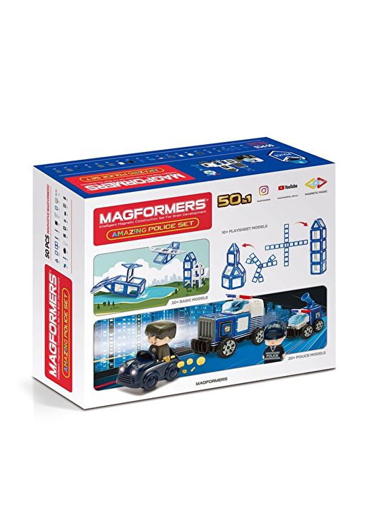 Magformers Mıknatıslı Police Set - 50 Parça 3