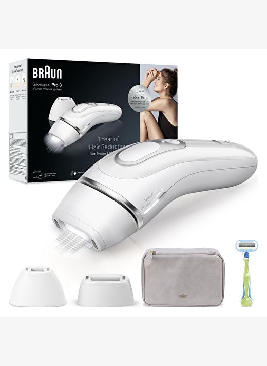 Braun IPL Silk·expert Pro 3, Evde Tüy Alma, Çanta, Venus Tıraş Makinesi, 2 Başlık ile, PL3132 1
