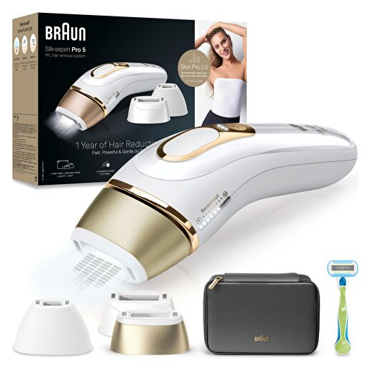 Braun IPL Silk·expert Pro 5, Evde Tüy Alma, Çanta, Venus Tıraş Makinesi, 3 Başlık ile, PL5242 1
