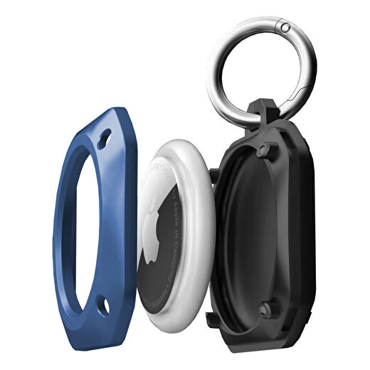 Buff TagSafe ProShield Taşınabilir Anahtarlık AirTag Kılıf Blue 2
