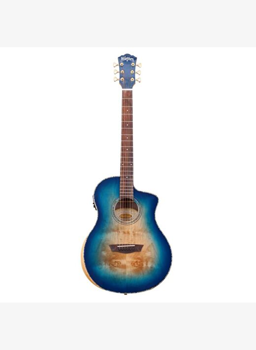 Washburn BTA-BLUBCE Bella Tono Vite Alure Burl Elektro Akustik Gitar 1