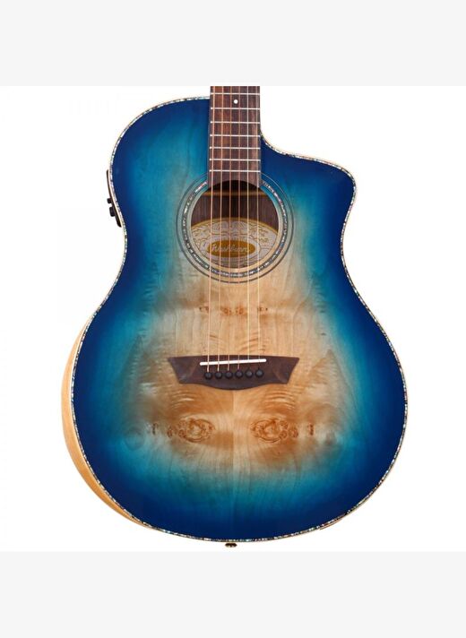 Washburn BTA-BLUBCE Bella Tono Vite Alure Burl Elektro Akustik Gitar 2