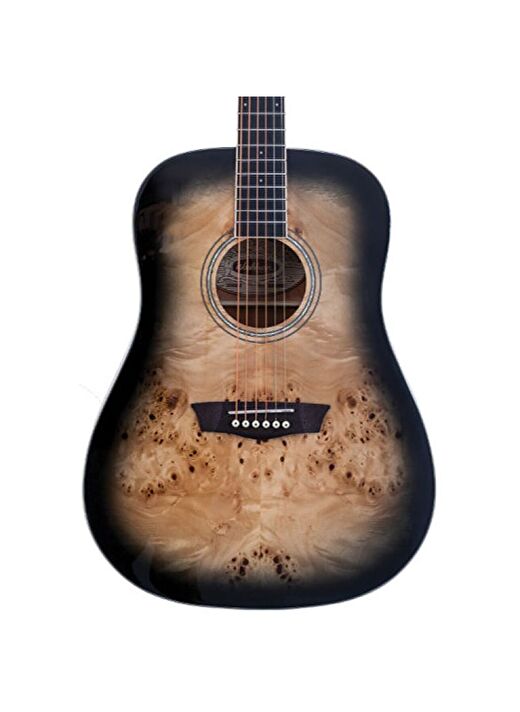 Washburn Deep Forest Burl Black Fade Akustik Gitar 1
