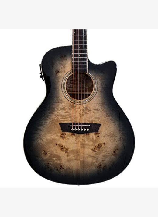 Washburn Deep Forest Burl Ace Black Fade Elektro Akustik Gitar 1
