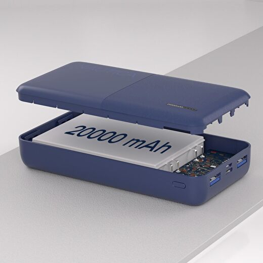 Nautica P200 20W PD 18W QC Hızlı Taşınabilir Şarj Cihazı Powerbank 20.000 mAh Navy  3