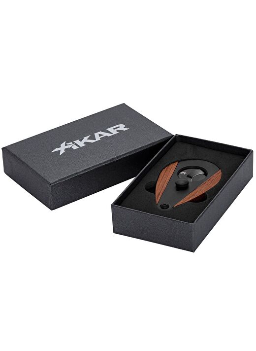 Xikar Xi3 RedWood Ahşap Puro Kesici Siyah Bıçaklı 4