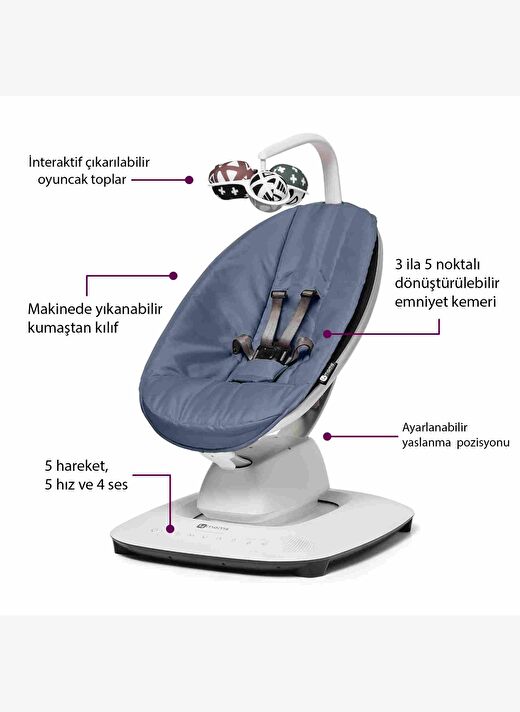 4Moms Mamaroo 5.0 Slate Blue 2