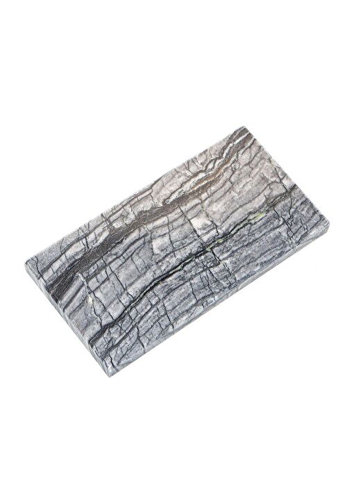 Dekoratif Sunumluk Antrasit Doğal Mermer Taş - 27x16 cm  1