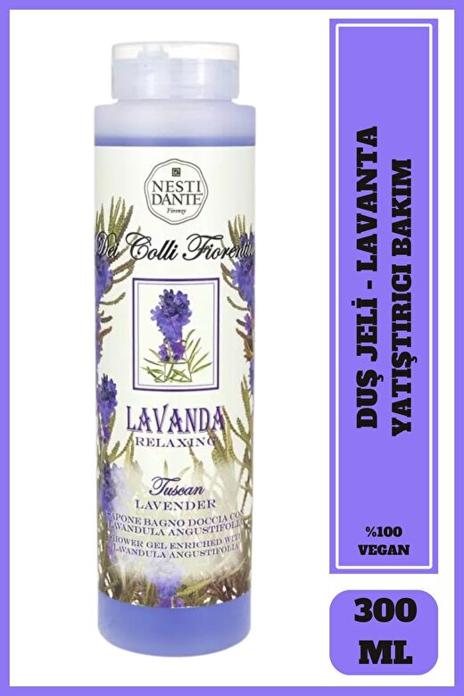 Banyo ve Duş Jeli Dei Colli Fiorentini Toskana Lavanta Özlü Arındırıcı Vegan Bakım 300 ml 1