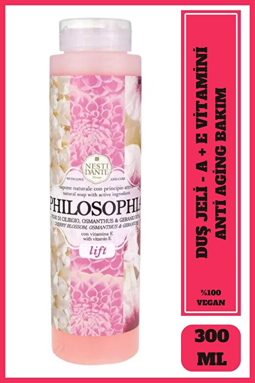 Nesti Dante Philosophia Lift Kiraz Çiçeği A- E Vitaminli Antiaging Vegan Bakım 300 Ml 1