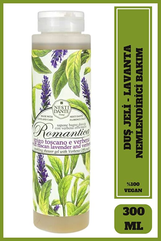Nesti Dante Romantica Yabani Toskana Lavantası ve Mineçiçeği Arındırıcı Vegan Bakım 300 Ml 1