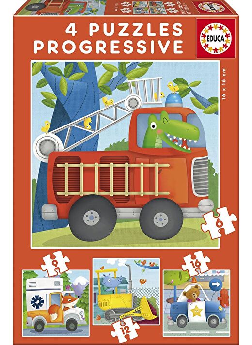 Educa 17144 - 6+9+12+16 Parça Kurtarıcılar Puzzle 1