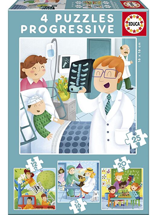 Educa 12+16+20+25 Parça Meslekler Puzzle 1