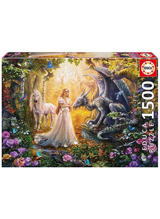 Educa 1500 Parça Ejdarha Prenses ve Tekboynuz Puzzle 2