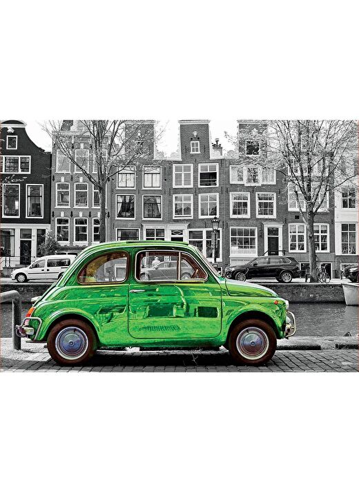 Educa 1000 Parça Amsterdam'da Yeşil Araba Puzzle 1