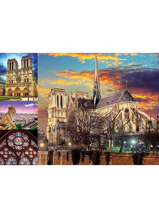 1000 Parça Fransa Notre Dame Kollaj Puzzle (Educa 18456) 1