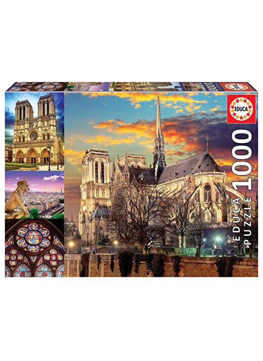 1000 Parça Fransa Notre Dame Kollaj Puzzle (Educa 18456) 2