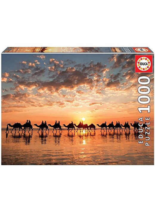Educa 1000 Parça Cable Beach'te Günbatımı Puzzle - Develer 1