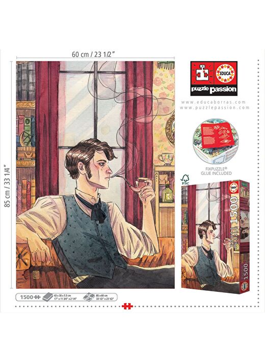 Educa 1500 Parça Sherlock Puzzle-Yapboz - Esther Gili 2