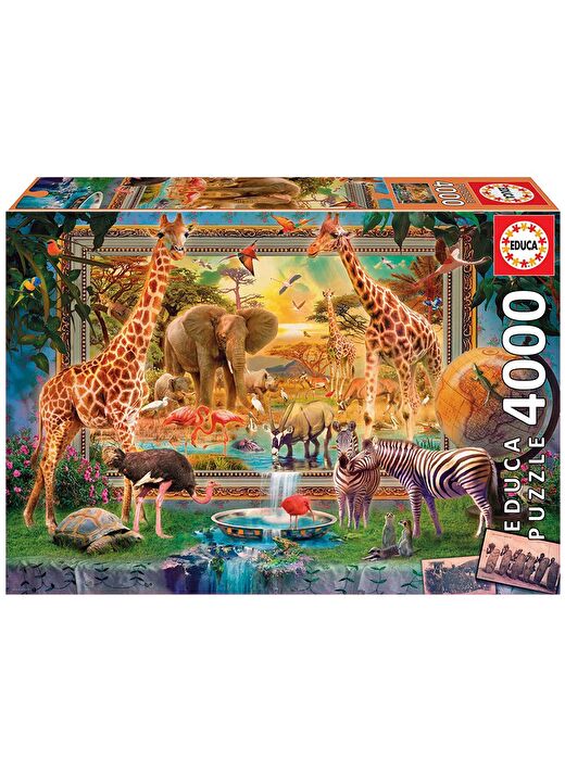 Educa 4000 Parça Savana Hayata Geliyor Puzzle 2