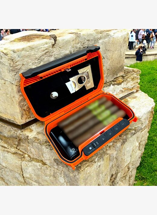 Vaultek Lifepod X Mini Seyahat Humidoru Turuncu 4lü 3