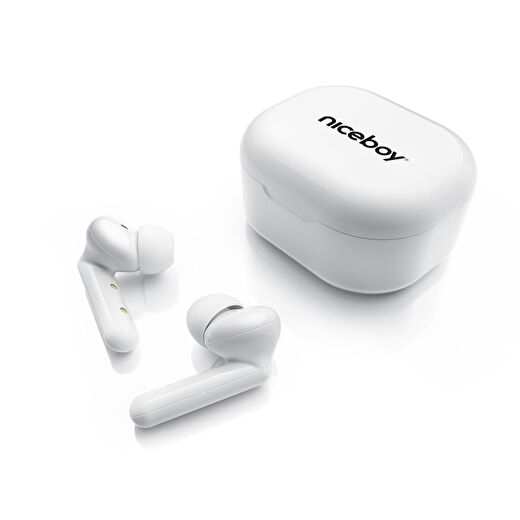 Niceboy HIVE Pins 3 Beyaz Bluetooth 5.1 Suya Dayanıklı Kulaklık 1