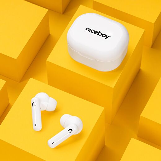 Niceboy HIVE Pins 3 Beyaz Bluetooth 5.1 Suya Dayanıklı Kulaklık 3