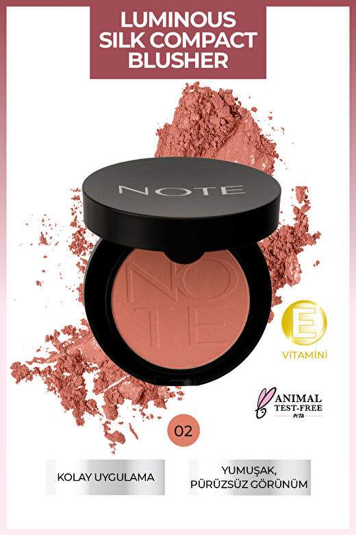 Note Luminous Silk Compact Allık 02 Pink in Summer 1
