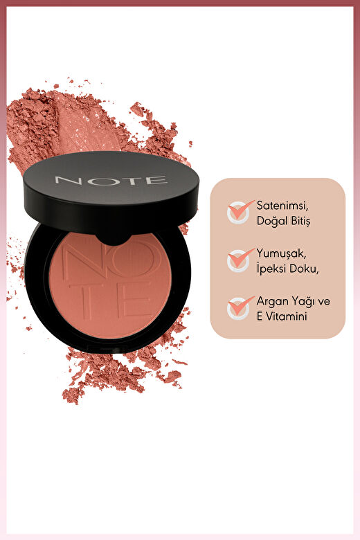 Note Luminous Silk Compact Allık 02 Pink in Summer 2